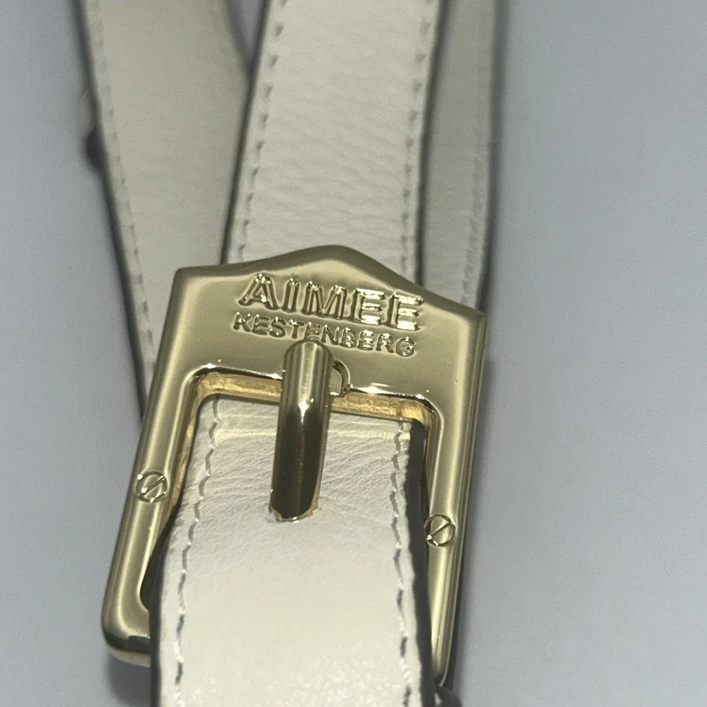 Aimee Kestenberg Replacement‎ Shoulder Strap White Cream Gold Buckle Handbag